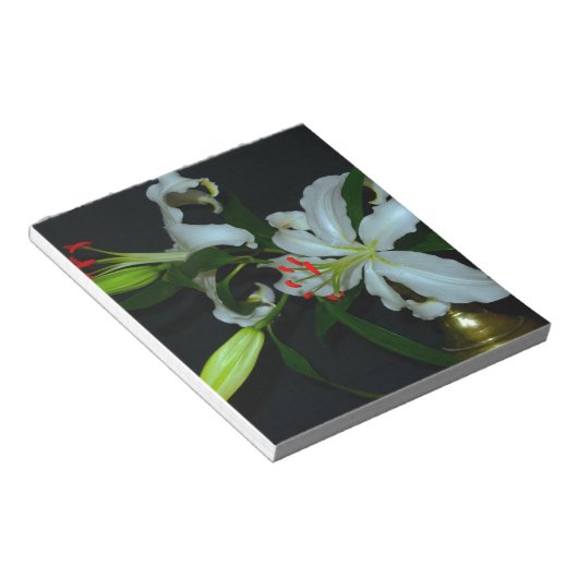 Bloc-note Collection Irlandaise de laiton et de fleurs (Incliné)