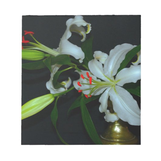 Bloc-note Collection Irlandaise de laiton et de fleurs (Devant)