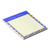 Bloc-note Collection Lemon Bloom motif bleu (Incliné)