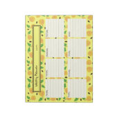 Bloc-note Collection Poires Dorées Planificateur Jaune Clair (Tourné)