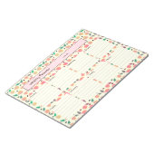 Bloc-note Collection Poires Dorées Planificateur Rose (Incliné)