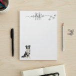 Bloc-note Collie Bordure Aquarelle Monogramme Personnalisé<br><div class="desc">Cette conception peut être personnalisée dans la zone fournie en modifiant la photo et/ou le texte. Vous pouvez également le customiser en cliquant sur Personnaliser ce Modèle, puis en choisissant l'option cliquer pour customiser et supprimer ou modifier la couleur de l'arrière - plan, ajouter du texte, modifier la couleur ou...</div>