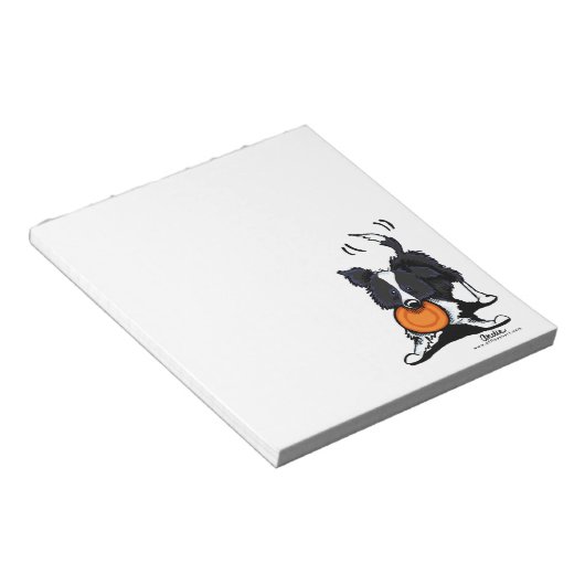 Bloc-note Collie frontalier en jeu (Incliné)