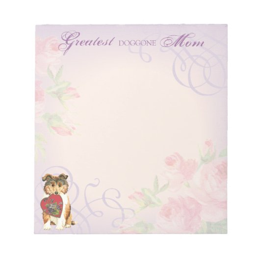 Bloc-note Collie Heart Maman (Devant)
