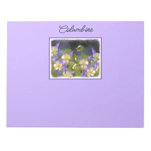 Bloc-note Colorado Blue Columbine Peinture - Art original