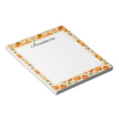 Bloc-note Coloré Citrouille d'automne élégant (Incliné)