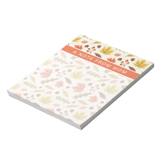 Bloc-note Coloré Feuille d'automne Motif (Tourné)