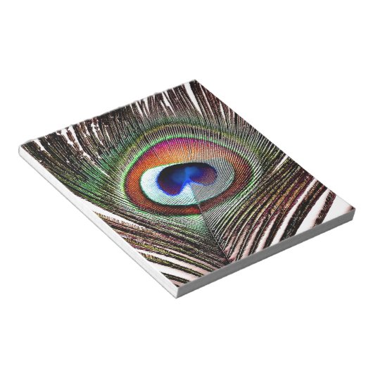 Bloc-note Colorful Copper Peacock Feather (Incliné)