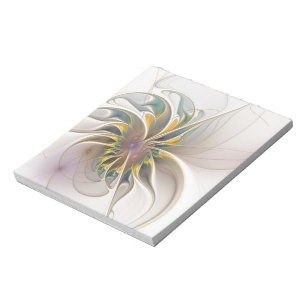 Bloc-note Colorful fractal ornament. Flower art
