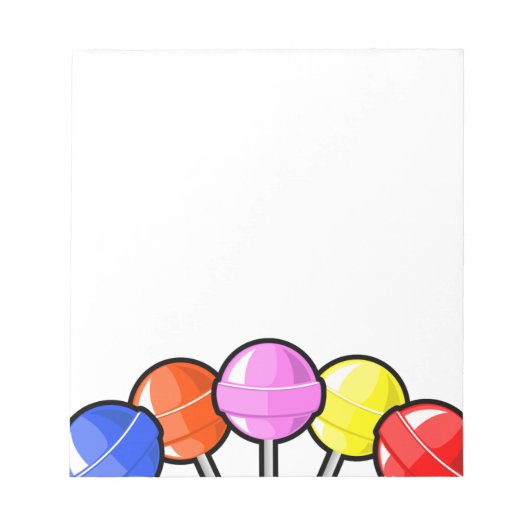 Bloc-note Colorful Lollipops Candy Traite amusant Yummy Grap (Devant)