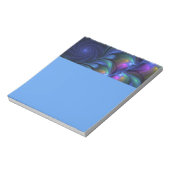 Bloc-note Colorful Luminous Abstract Blue Pink Green Fractal (Tourné)
