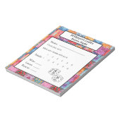 Bloc-note Colorful Patchwork Print Bunco Night (Tourné)