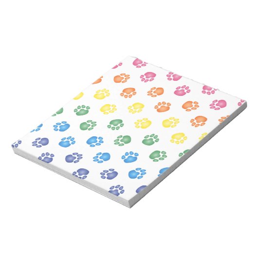 Bloc-note Colorful paw prints (Tourné)