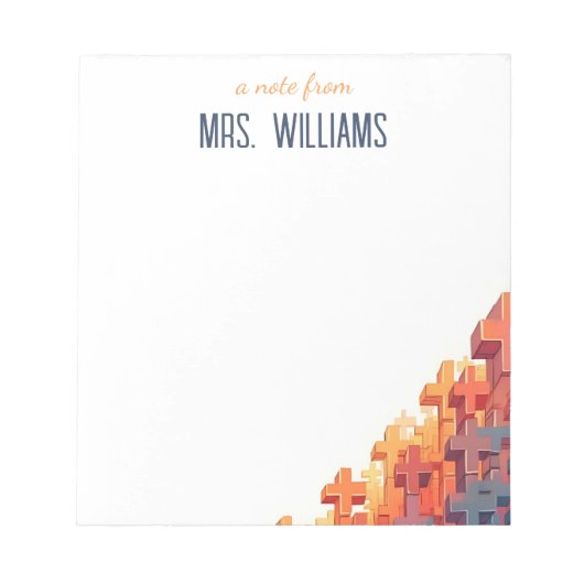 Bloc-note Colorful Plus Signes Personnalisé Appréciation de  (Devant)