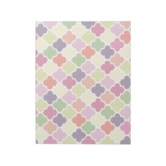 Bloc-note Colorful quatrefoil pattern (Tourné)