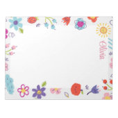 Bloc-note Colorful Sketch Scribble Funny personalized  (Devant)