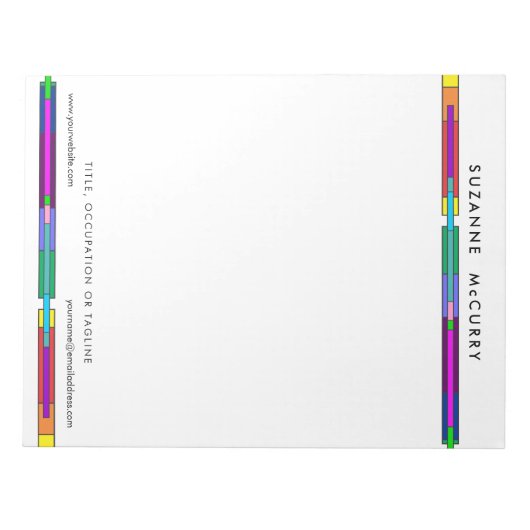 Bloc-note Colorful Stained Glass Design (Devant)