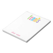 Bloc-note Colorful Tennis Personalized Notepad (Tourné)