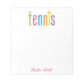 Bloc-note Colorful Tennis Personalized Notepad (Devant)