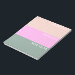 Bloc-note Coloris Peach Pink Sage Bloc De Couleur Réparti Su<br><div class="desc">Une liste colorée et amusante à faire avec des sections pour que vous voulez faire,  devrait faire,  et besoin de faire.</div>