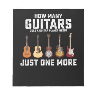 Bloc-note Combien de guitares un guitariste a-t-il besoin Ju