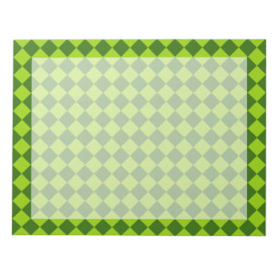 Bloc-note Combinaison verte motif diamant par STaylor