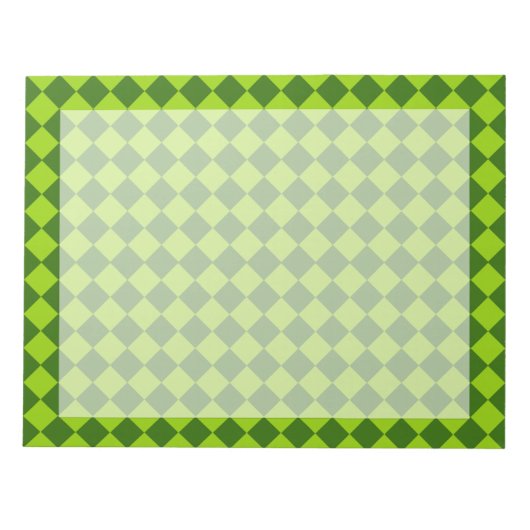 Bloc-note Combinaison verte motif diamant par STaylor (Devant)