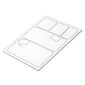 Bloc-note Comics d'artistes - Modèles de panneaux blancs (Incliné)