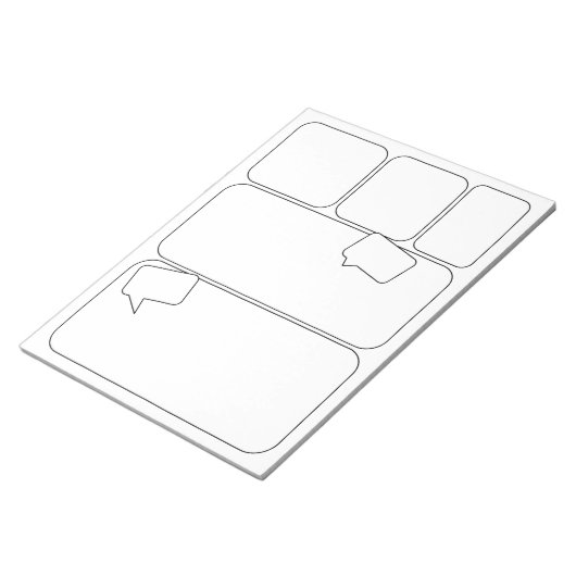 Bloc-note Comics d'artistes - Modèles de panneaux blancs (Incliné)