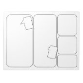 Bloc-note Comics d'artistes - Modèles de panneaux blancs (Devant)