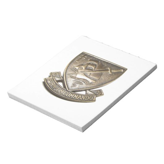 Bloc-note Commando Kieffer - Insigne 1er BFMC (Tourné)