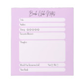 Bloc-note Compagnon de Club de Lecture (Devant)