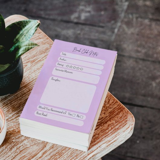 Bloc-note Compagnon de Club de Lecture