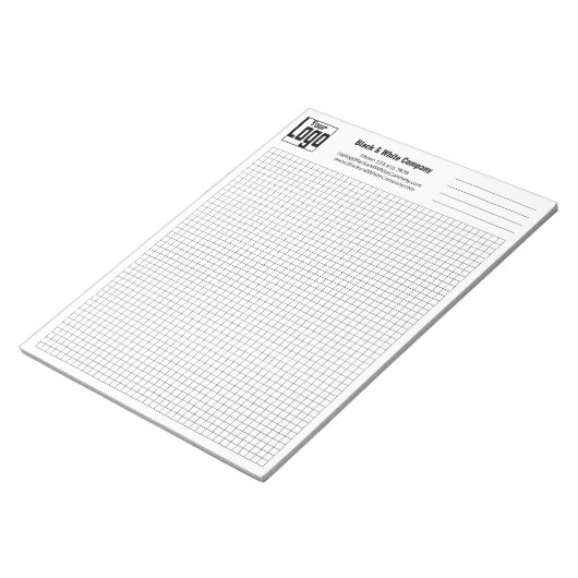 Bloc-note Company Logo Black Grid Graph (Incliné)
