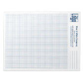 Bloc-note Company Logo Blue Grid Graph (Devant)