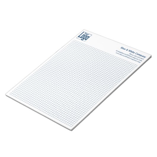 Bloc-note Company Logo Blue Grid Graph Calcpad (Incliné)