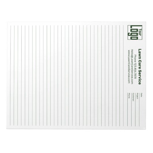 Bloc-note Company Logo College Rule Project Identifier (Devant)