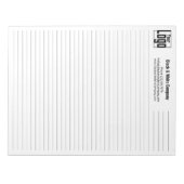 Bloc-note Company Logo Contact Black Line College Rule (Devant)