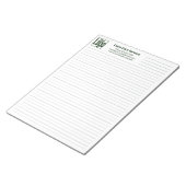 Bloc-note Company Logo Contact Green Line College Rule (Incliné)