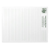 Bloc-note Company Logo Contact Green Line College Rule (Devant)