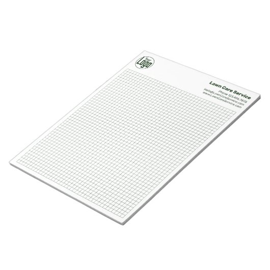 Bloc-note Company Logo Green Grid Graph Calcpad (Incliné)