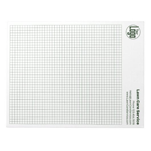 Bloc-note Company Logo Green Grid Graph Calcpad (Devant)
