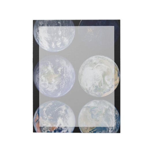 Bloc-note Comparaison D'Image De Vues Iconiques De La Planèt (Tourné)