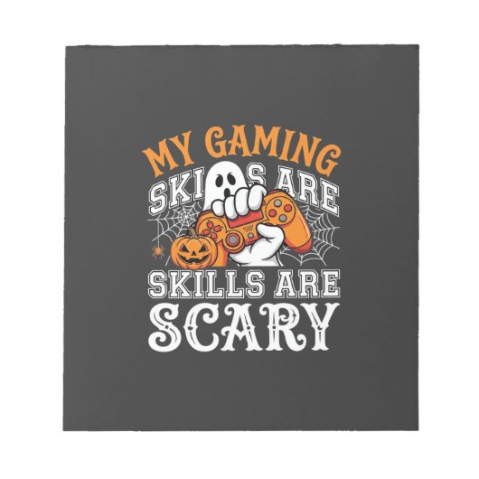 Bloc-note Compétences de jeu Halloween sont un contrôleur fa (Devant)
