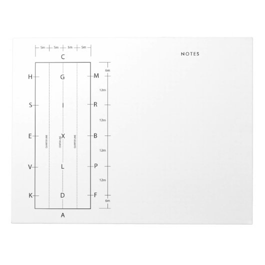 Bloc-note Compétition Modèle de chevaux de l'arène de ressou (Devant)