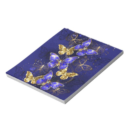 Bloc-note Composition avec papillons Sapphire (Tourné)