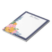 Bloc-note Composition florale moderne rose et jaune (Tourné)