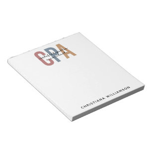 Bloc-note Comptable Public Certifié CPA Retro