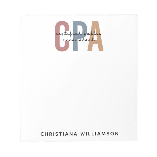 Bloc-note Comptable Public Certifié CPA Retro (Devant)