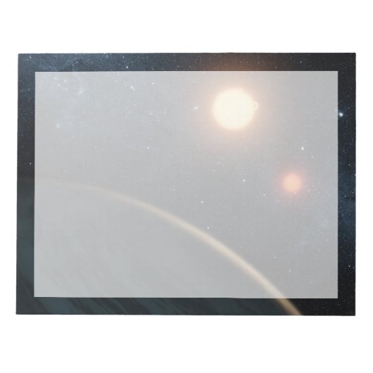 Bloc-note Concept de l'artiste illustrant Kepler-16b. (Devant)